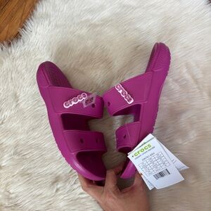 Iconic CROCS Comfort Solid Magenta Sandals